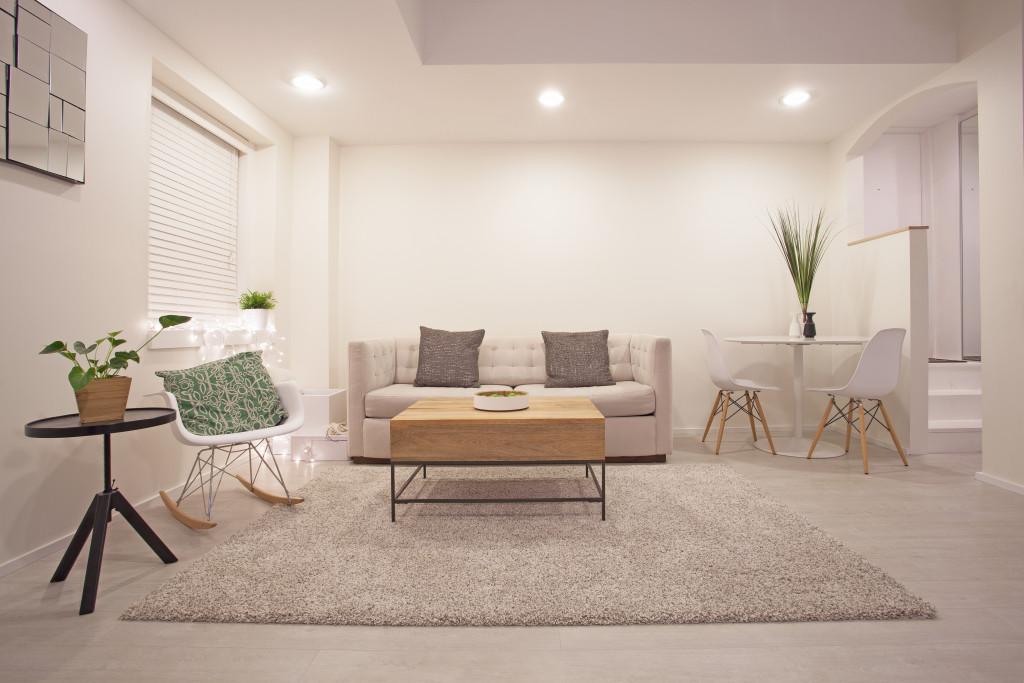 clean minimalist living room
