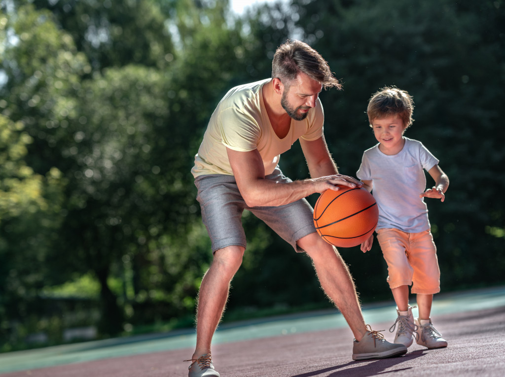 father and son basketball