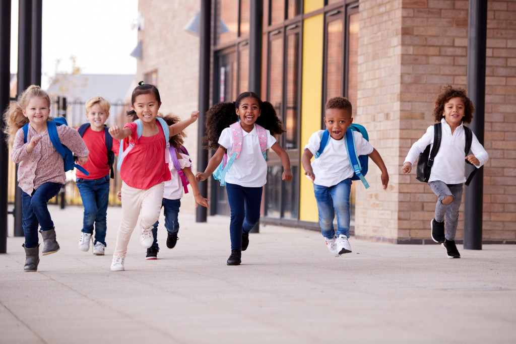 kids running after school hours