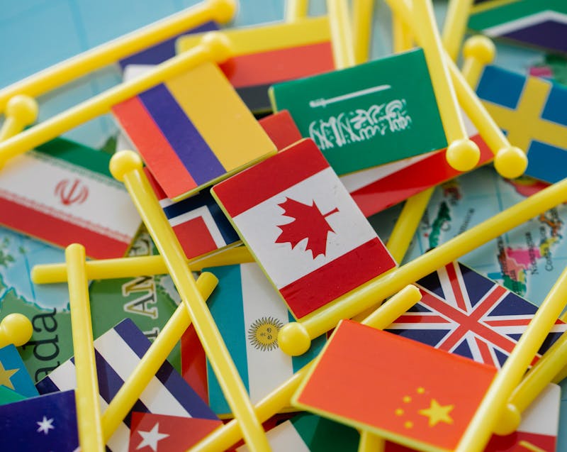 small flags of different countries